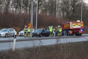 Trafikolycka rv 28 vid Karlskrona möbler