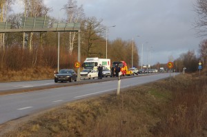 Trafikolycka rv 28 vid Karlskrona möbler
