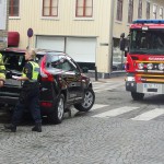 Buss personbil trafikolycka Landbrogatan