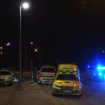 Polis och ambulans insats Lyckebyvägen