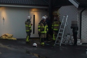 Brand i husvägg Vinberga