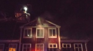 Brand i träfastighet i centrala Ronneby