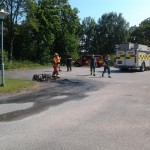 Brand i moped motell Rosenbom