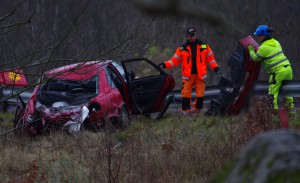 Trafikolycka e22 Nättraby