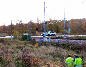 Trafikkaos Verkökrysset tågbommar fällda