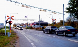 Trafikkaos Verkökrysset tågbommar fällda