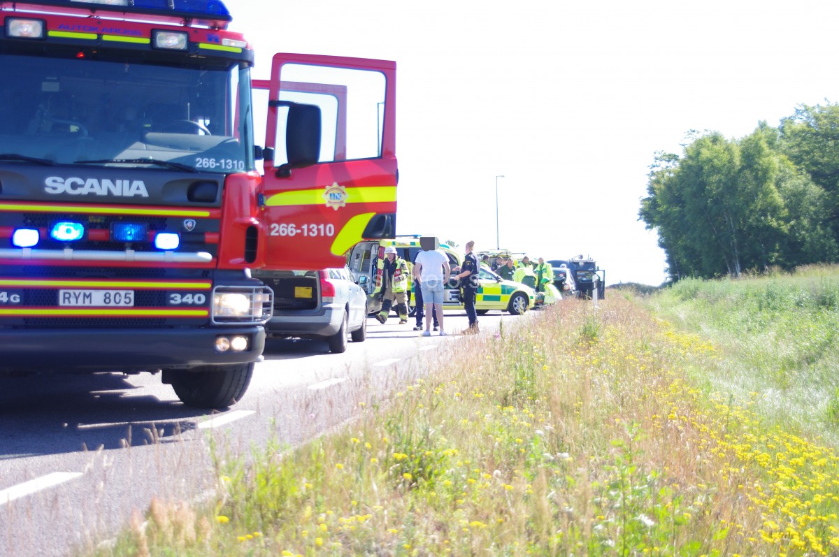 Trafikolycka E22 mellan Ramdala och Jämjö